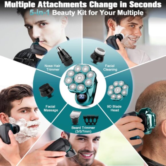 9D Electric Head Shaver for Bald Men - Picture 4 of 8